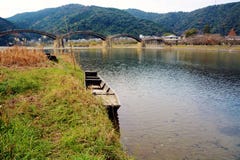 Les Japonais célèbres wodden le pont/Kintaikyo photos stock Les Japonais célèbres wodden le pont/Kintaikyo photos stock