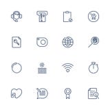 Les lignes minces ic?nes de Web ont plac?, ligne ic?nes, ic?nes de Web illustration stock Les lignes minces ic?nes de Web ont plac?, ligne ic?nes, ic?nes de Web illustration stock