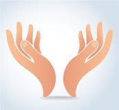 Les mains tenant le vecteur de conception, mains prient le logo illustration de vecteur Les mains tenant le vecteur de conception, mains prient le logo illustration de vecteur