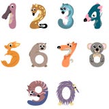 Les nombres aiment les animaux australiens illustration stock Les nombres aiment les animaux australiens illustration stock