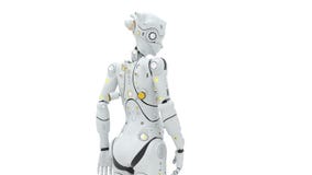 Les robots 3d du sai fi de technologie rendent Les robots 3d du sai fi de technologie rendent