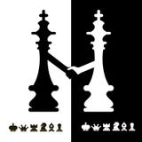 Les Rois noirs et blancs Handshake Symbol d'échecs illustration de vecteur Les Rois noirs et blancs Handshake Symbol d'échecs illustration de vecteur