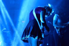Les Sueques girls music band perform in concert at Primavera Sound 2017 stock photography Les Sueques girls music band perform in concert at Primavera Sound 2017 stock photography