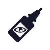 Les yeux goutte pour le signe et le symbole de vecteur d'icône d'isolement sur le fond blanc, concept de logo de gouttes pour les illustration libre de droits Les yeux goutte pour le signe et le symbole de vecteur d'icône d'isolement sur le fond blanc, concept de logo de gouttes pour les illustration libre de droits