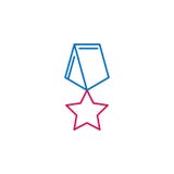 Les élections, contour de médaille ont coloré l'icône Peut être employé pour le Web, logo, l'appli mobile, UI, UX illustration libre de droits Les élections, contour de médaille ont coloré l'icône Peut être employé pour le Web, logo, l'appli mobile, UI, UX illustration libre de droits