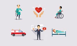 Les événements d'assurés de protection sanitaire, d'assurance et de risque dirigent l'illustration illustration libre de droits Les événements d'assurés de protection sanitaire, d'assurance et de risque dirigent l'illustration illustration libre de droits