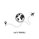 Let`s go travel on a white background, vector illustration vector illustration Let`s go travel on a white background, vector illustration vector illustration