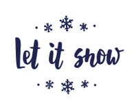 Let it snow text, hand drawn brush lettering. Holiday greetings quote isolated on white. Great for Christmas gift tags Stock Photo Let it snow text, hand drawn brush lettering. Holiday greetings quote isolated on white. Great for Christmas gift tags Stock Photo