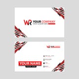 a letra do logotipo de WR com a decoração da caixa na borda, e um cartão do bônus com uma disposição moderna e horizontal ilustração do vetor a letra do logotipo de WR com a decoração da caixa na borda, e um cartão do bônus com uma disposição moderna e horizontal ilustração do vetor