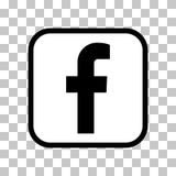 Letra F, medios icono social del vector ningún 1 stock de ilustración Letra F, medios icono social del vector ningún 1 stock de ilustración