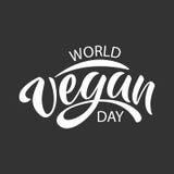 Letras de la tipografía del día del vegano del mundo ilustración del vector Letras de la tipografía del día del vegano del mundo ilustración del vector