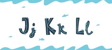 Letras de latino subaqu?ticas J do vetor, K, L no estilo escandinavo ilustração do vetor Letras de latino subaqu?ticas J do vetor, K, L no estilo escandinavo ilustração do vetor