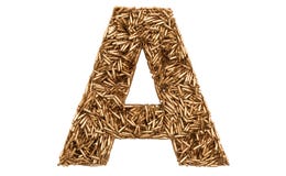 Letter A from bullets, 3D rendering royalty free illustration Letter A from bullets, 3D rendering royalty free illustration