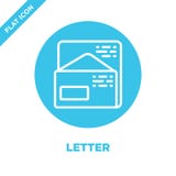 letter icon vector from stationery collection. Thin line letter outline icon vector illustration. Linear symbol for use on web vector illustration letter icon vector from stationery collection. Thin line letter outline icon vector illustration. Linear symbol for use on web vector illustration
