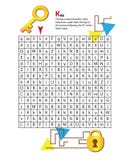 Letter Maze K. This worksheet helps kids recognize vector illustration Letter Maze K. This worksheet helps kids recognize vector illustration