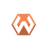 letter W shape hexagon vector logo white background stock illustration letter W shape hexagon vector logo white background stock illustration