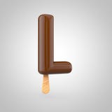 Lettera L maiuscola del gelato isolata su fondo bianco illustrazione di stock Lettera L maiuscola del gelato isolata su fondo bianco illustrazione di stock