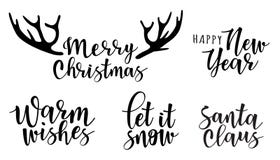 Lettering Inscription To Winter Holiday Design. Royalty Free Stock Photos