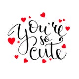 Lettering You Are So Cute Royalty Free Stock Images