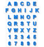Letters en getallen 3D blauw op wit met schaduw wordt geïsoleerd die - orth royalty-vrije illustratie Letters en getallen 3D blauw op wit met schaduw wordt geïsoleerd die - orth royalty-vrije illustratie