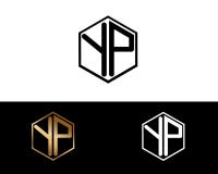 Yp letters linked with hexagon shape logo royalty free illustration Yp letters linked with hexagon shape logo royalty free illustration
