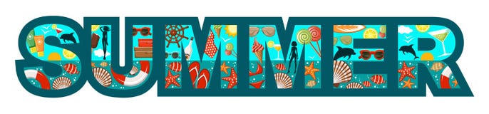 Summer Beach With Flip Flops & Lifebuoy Stock Vector - Image: 39744830