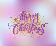 Lettrage tiré par la main de Joyeux Noël d'isolement sur le fond illustration stock Lettrage tiré par la main de Joyeux Noël d'isolement sur le fond illustration stock