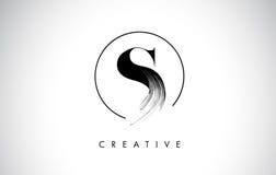 Lettre Logo Design de course de brosse de S Peinture noire Logo Leters Icon illustration libre de droits Lettre Logo Design de course de brosse de S Peinture noire Logo Leters Icon illustration libre de droits