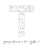 Lettre noire et blanche T d'alphabet r illustration stock Lettre noire et blanche T d'alphabet r illustration stock