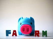 Lettre porcine et en bois dans la ferme de mot illustration libre de droits Lettre porcine et en bois dans la ferme de mot illustration libre de droits