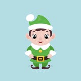 Leuk glimlachend Kerstmiself vector illustratie Leuk glimlachend Kerstmiself vector illustratie