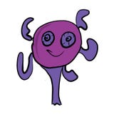Leuk purper geïsoleerd monster royalty-vrije illustratie Leuk purper geïsoleerd monster royalty-vrije illustratie