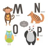 Leuk vectordierentuinalfabet royalty-vrije illustratie Leuk vectordierentuinalfabet royalty-vrije illustratie