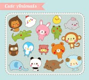 Leuke geplaatste dieren stock illustratie Leuke geplaatste dieren stock illustratie