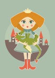 Leuke prinses met rood haar royalty-vrije illustratie Leuke prinses met rood haar royalty-vrije illustratie