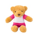 Leuke teddybeerpop op witte achtergrond en witte eenvormig voor ontwerp of gezet uw foto royalty-vrije stock foto Leuke teddybeerpop op witte achtergrond en witte eenvormig voor ontwerp of gezet uw foto royalty-vrije stock foto