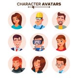 Leute-Avatara-Sammlungs-Vektor Nichterfüllungs-Charakter-Avatara Karikatur-Netz lokalisierte Illustration lizenzfreie abbildung Leute-Avatara-Sammlungs-Vektor Nichterfüllungs-Charakter-Avatara Karikatur-Netz lokalisierte Illustration lizenzfreie abbildung