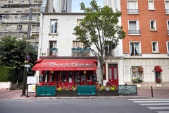 Levallois-Perret, France, wine bar and restaurant royalty free stock image Levallois-Perret, France, wine bar and restaurant royalty free stock image