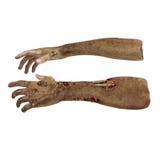 Levande dödallhelgonaaftonhand på vit 3D illustration, snabb bana stock illustrationer Levande dödallhelgonaaftonhand på vit 3D illustration, snabb bana stock illustrationer