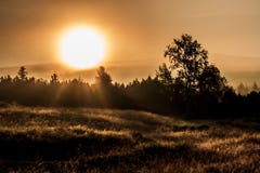 Lever de soleil dans les montagnes de Jizera photo libre de droits Lever de soleil dans les montagnes de Jizera photo libre de droits