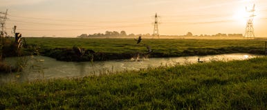 Lever de soleil de Durgerdam pendant le matin image stock Lever de soleil de Durgerdam pendant le matin image stock