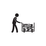 librarian with a book cart illustration. Element of library icon for mobile concept and web apps. Detailed librarian with a book c stock illustration librarian with a book cart illustration. Element of library icon for mobile concept and web apps. Detailed librarian with a book c stock illustration