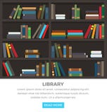 Library Shelves with Standing and Lying Books royalty free illustration Library Shelves with Standing and Lying Books royalty free illustration