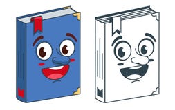 Libro con la se?al El colorear y dibujo brillante para colorear ilustración del vector Libro con la se?al El colorear y dibujo brillante para colorear ilustración del vector