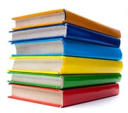 Libros coloridos en el fondo blanco imagen de archivo Libros coloridos en el fondo blanco imagen de archivo