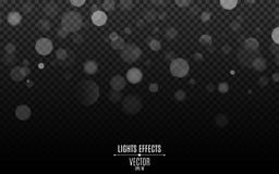 Lichteffect Dalend geïsoleerd sneeuweffect op transparante achtergrond Vage de samenvatting steekt bokeh aan Vector illustratie royalty-vrije illustratie Lichteffect Dalend geïsoleerd sneeuweffect op transparante achtergrond Vage de samenvatting steekt bokeh aan Vector illustratie royalty-vrije illustratie