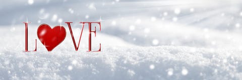 Liebe im Schnee stock abbildung Liebe im Schnee stock abbildung