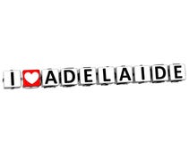 Liebes-Adelaide Button Click Here Block-Text 3D I stock abbildung Liebes-Adelaide Button Click Here Block-Text 3D I stock abbildung