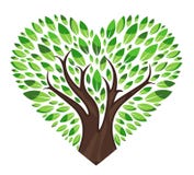 Liefdeboom met bladeren vector illustratie Liefdeboom met bladeren vector illustratie