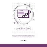 Lien établissant l'espace de copie de Seo Keywording Search Banner With illustration stock Lien établissant l'espace de copie de Seo Keywording Search Banner With illustration stock